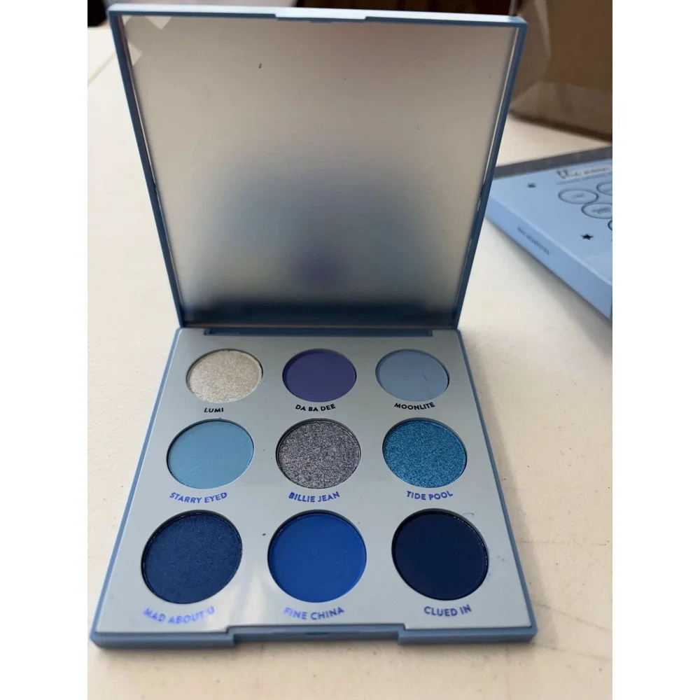 ColourPop eyeshadow palette On Cloud Blue makeup beautiful 9 shades NEW